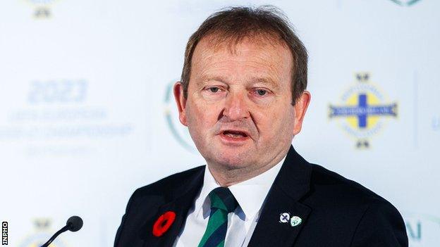 Irish FA president David Martin takes the role made vacant by Greg Clarke's departure in November