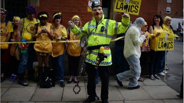 Anti-fracking protest