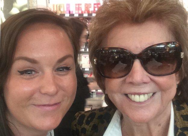 Amy Kelly and Cilla Black