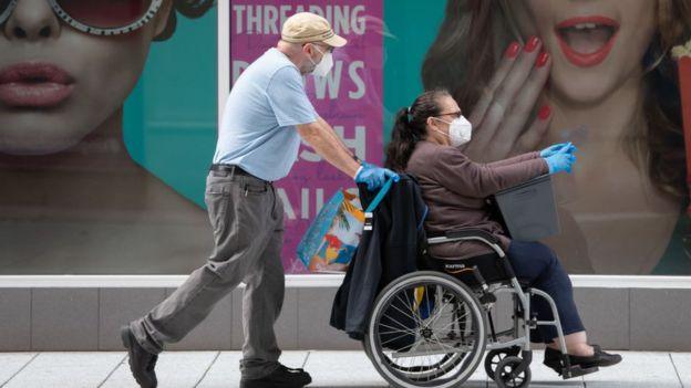 Lady in a wheelchair