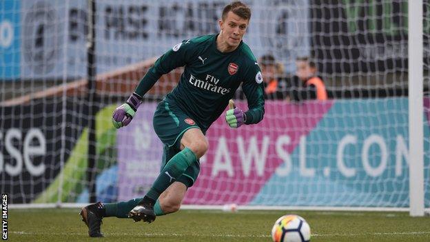 Arsenal goalkeeper Matt Macey