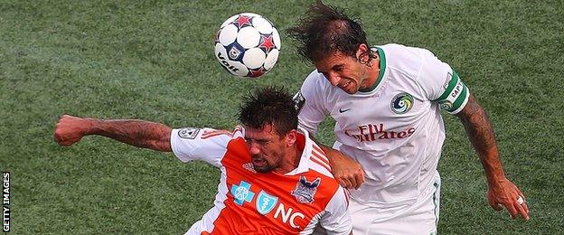 Nacho Novo (left) in action for Carolina Railhawks