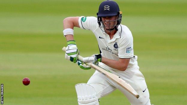 Nick Gubbins batting for Middlesex