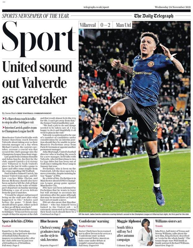The Daily Telegraph back page