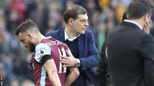 West Ham's Robert Snodgrass and Slaven Bilic