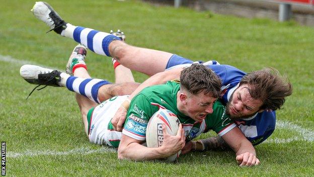 Matty Ashton (left) joined Warrington from Swinton from the 2020 season