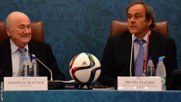 Fifa president Sepp Blatter (left) and vice-president Michel Platini