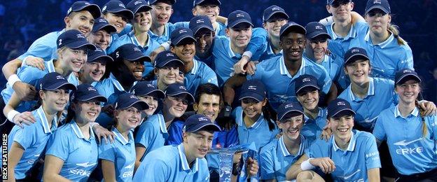 Novak Djokovic and the ballkids