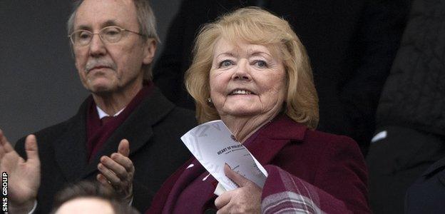 Hearts owner Ann Budge has been tasked with finding a temporary solution to league reconstruction