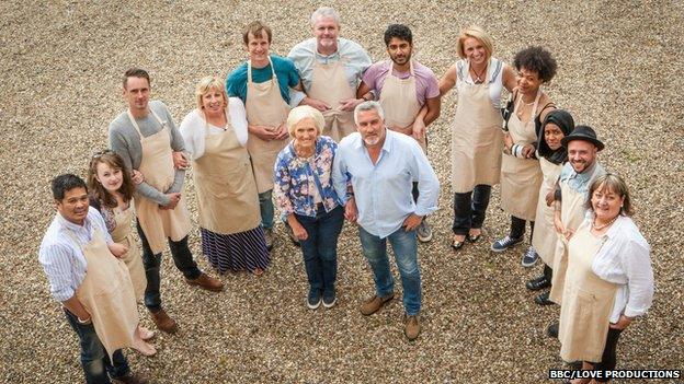 Mary Berry, Paul Hollywood and Great British Bake Off 2015 contestants