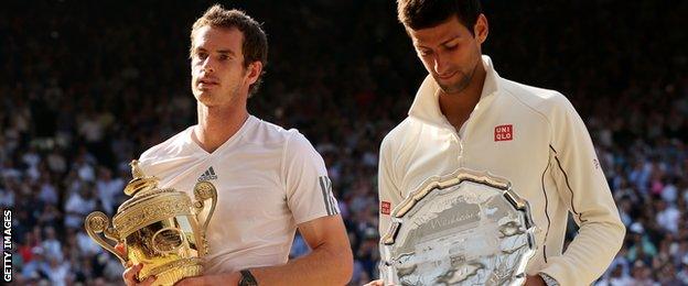 Murray beat Djokovic to win the 2013 Wimbledon final