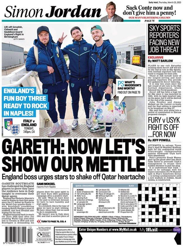 Daily Mail back page