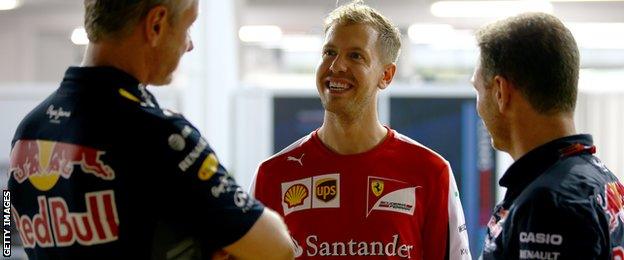 Former Red Bull driver Sebastian Vettel