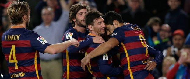 Barcelona's win was their first in three La Liga games