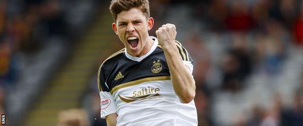 Ryan Christie celebrates