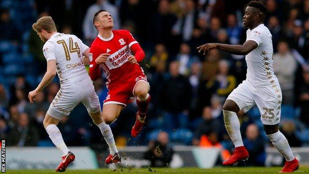 Connor Roberts' one Championship game for Middlesbrough came against Leeds United