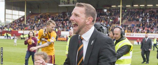 Baraclough guided Motherwell to Scottish Premiership safety in 2015 at the expense of Rangers