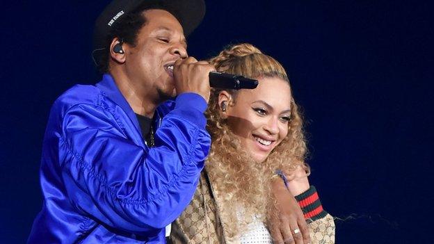 Beyonce and Jay-Z in Cardiff