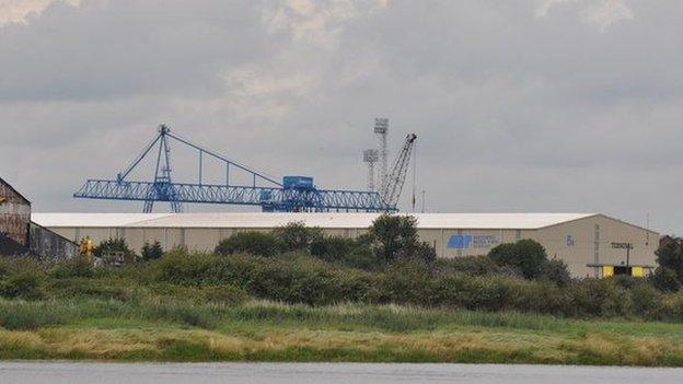 Associated British Ports site at the Port of Newport