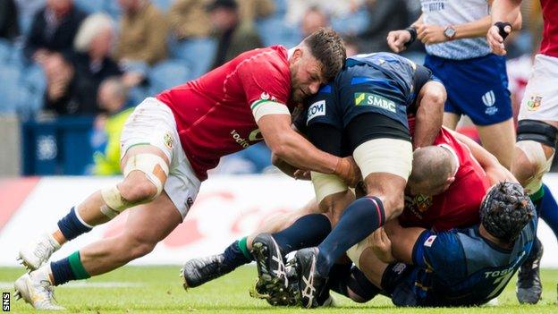 Rory Sutherland in action for the British and Irish Lions