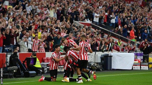 Brentford celebrate