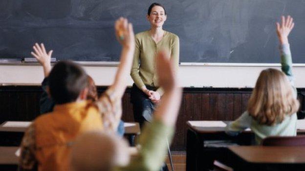 Teacher in a classroom