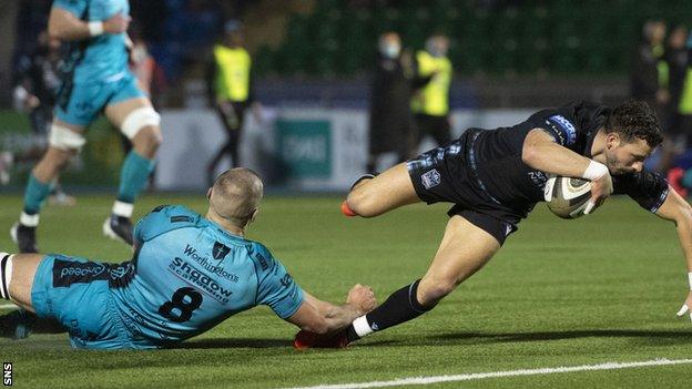 Sean Kennedy's try had Glasgow ahead at half-time