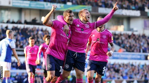Tomer Hemed and Luke Freeman celebrate Hemed's goal against Ipswich