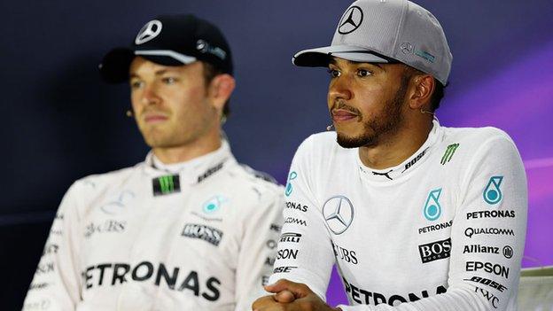 Nico Rosberg and Lewis Hamilton