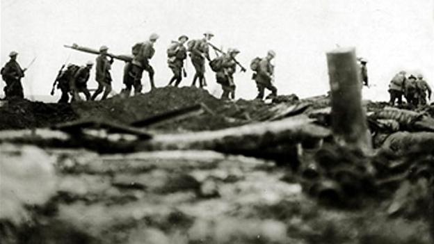 Irish soldiers fighting in World War One