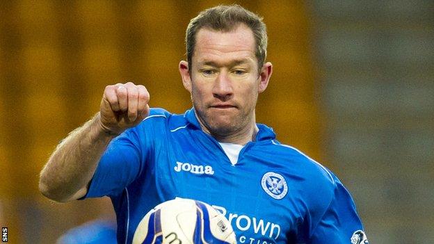 Frazer Wright in action for St Johnstone