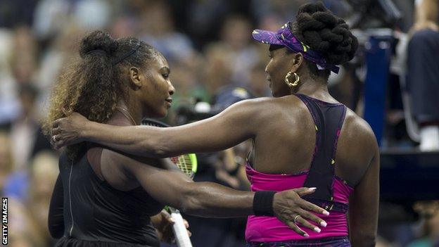 Serena and Venus Williams at the US Open