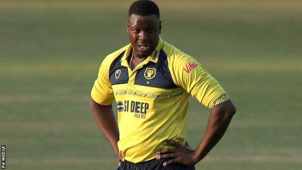 Carlos Braithwaite was the Bears' leading wicket taker in 2021 with 18 scalps at an average of 17.61.