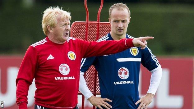 Gordon Strachan (left) and Leigh Griffiths