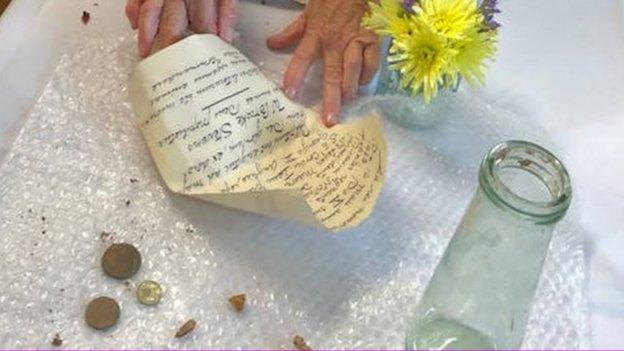 Time capsule from Sacred Heart church, Southwold