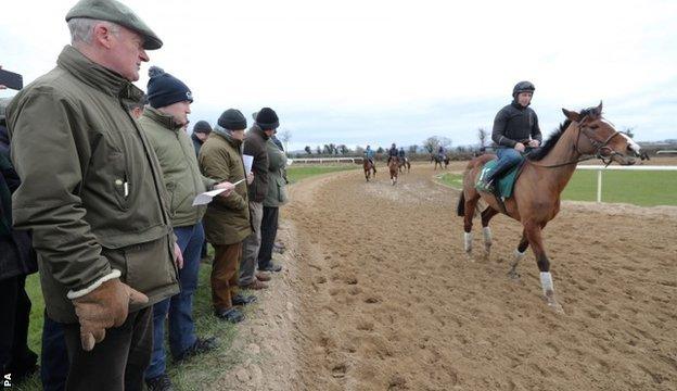 Willie Mullins watches Faugheen