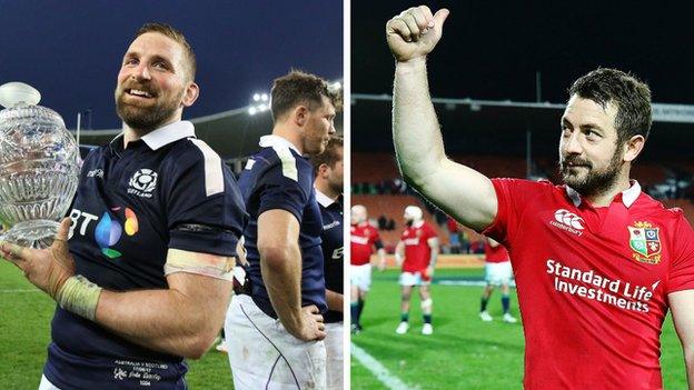 John Barclay (left) is Scotland captain in Greig Laidlaw's absence