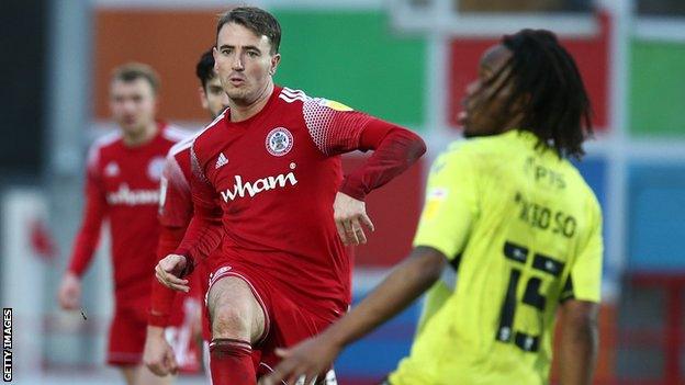 Sean McConville (left) in action for Accrington