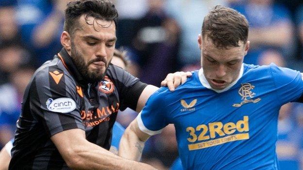 Dundee United against Rangers