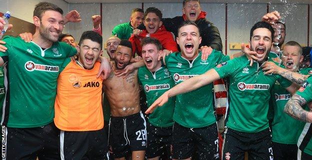 Lincoln City celebrate