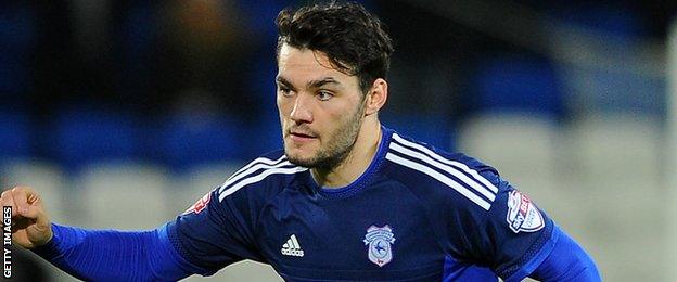 Tony Watt in action for Cardiff City