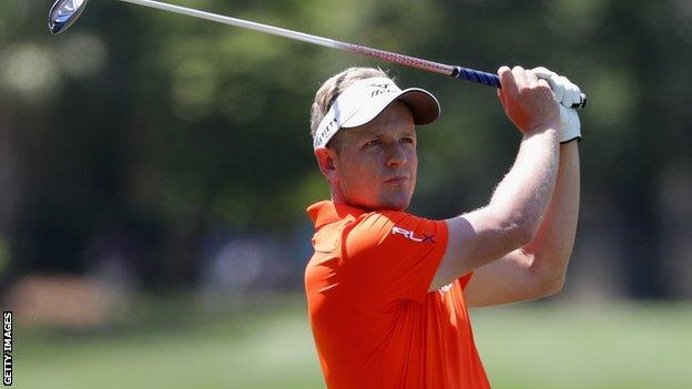 Luke Donald in round two action at Hilton Head