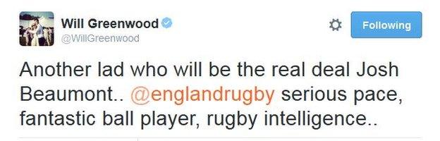 Will Greenwood tweet