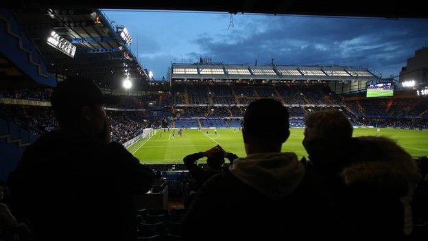 Chelsea fans at Stamford Bridge