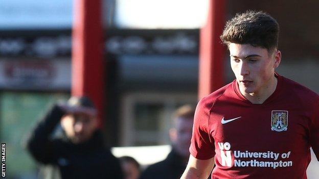 Scott Pollock in action for Northampton Town