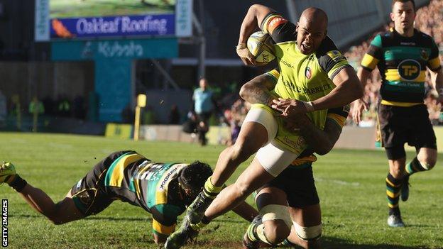 JP Pietersen in action for Leicester Tigers