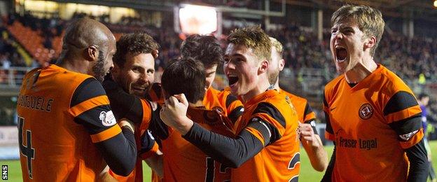 Dundee United celebrate