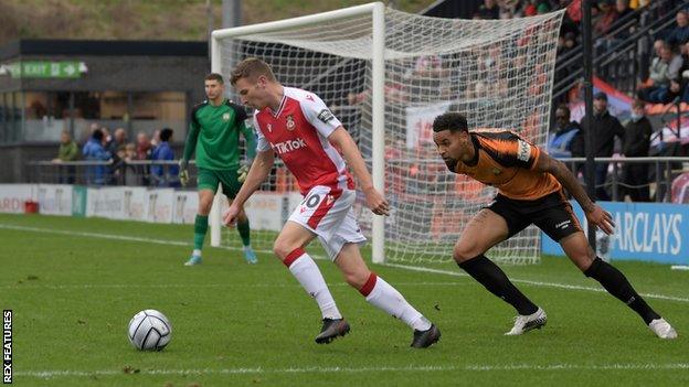 Wrexham striker Paul Mullin has seven goals from 10 games so far this season