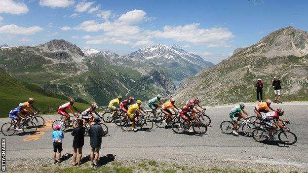 Alps stage on the Tour de France