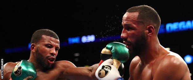 Badou Jack punches James DeGale in their January bout